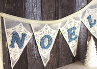 Glittery "NOEL" and Snowflake Banner